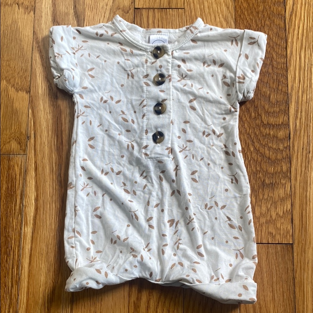 Lou Lou Newborn Floral Button-Up Baby Romper